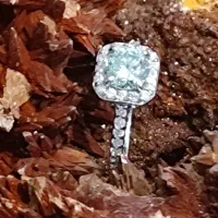 انگشتر نقره نگین الماس روسی