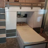 سرویس تخت دوطبقه چوبی کاملا سالم