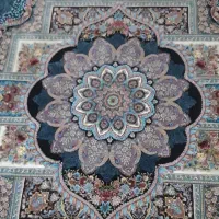 یک تخته فرش ۹ متری ۱۲۰۰ شانه ریشه کاشان در حد نو