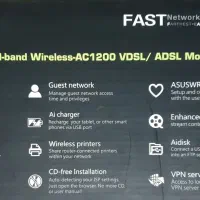 مودم روتر ADSL/VDSL ایسوس asus dsl-ac55u|مودم و تجهیزات شبکه|کرج, شهرک فهمیده|دیوار