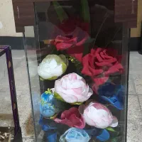 سه عدد گلدان شیشه ای|گل مصنوعی|فردیس, طالقانی|دیوار