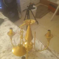 لوستر سه شاخه طلایی