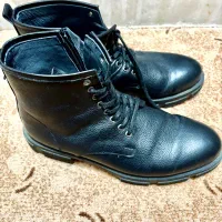 نیم بوت چرمی مردانه درحد نو (چرم اصل، کف تیتانیوم)