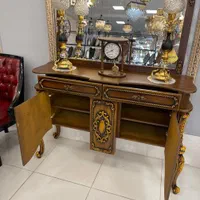 اینه کنسول منبت اخطابوس|بوفه، ویترین، کنسول|اندیشه, |دیوار