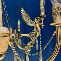 لوستر برنزی۹شعله مدل سلطنتی(ضمانت کتبی)|لوستر و چراغ آویز|نسیم‌شهر, |دیوار