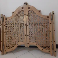 درب چوبی گره چینی کابوی/گل میخ کاری شده+ لولا|صنایع دستی و سایر لوازم تزئینی|سلمان‌شهر, |دیوار