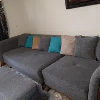 مبل 7 نفره طوسی|مبلمان خانگی و میز عسلی|تهران, دارآباد|دیوار