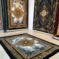 فرش ستاره کویر کاشان با طراحی مدرن/درجه یک شرکتی