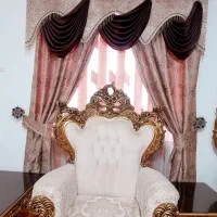 پرده حریر والون دار|پرده، رانر، رومیزی|رشت, شهرک آیت الله منتظری|دیوار