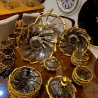 فروش ظروف پذیرایی کریستالی لب طلا|ظروف سرو و پذیرایی|مشهد, توس (بلوار توس)|دیوار