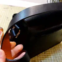 کیف چرم گاوی اعلا دستدوز مشکی|کیف، کفش، کمربند|رامیان, |دیوار