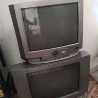 دوعدد تلویزیون قدیمی رنگی سالم سالم