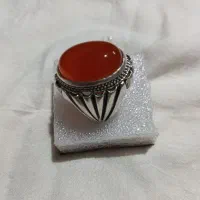 دوعدد انگشتر عقیق غول پیکر رکاب نقره 925