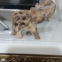 فیل انتیک سنگ یشم مدال وانگشتر