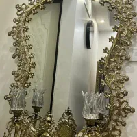 آینه شمعدون به همراه ساعت تمام برنج اصل نو نو|صنایع دستی و سایر لوازم تزئینی|تهران, هاشمآباد|دیوار