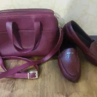کفش کالج وکیف چرم (ست)