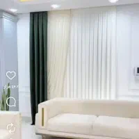 دوعدد پنل پرده سبز یشمی مغزی دوزی،نونو،،|پرده، رانر، رومیزی|رباط‌کریم, رباط‌کریم|دیوار