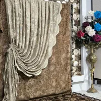 یالان مخمل طرحدار ویالان گیپور|پرده، رانر، رومیزی|الیگودرز, |دیوار