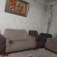 مبل ۷ هفت نفره مبلمان دو رنگ مبل کمجا کارکرده
