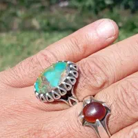 فیروزه رگ طلایی نیشابور و عقیق اصل یمن