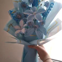 دسته گل پیپ پاکنی آماده ارسال|گل مصنوعی|اردبیل, |دیوار