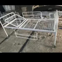 تخت بیمار دو شکن با هندل مکانیکی