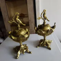 قندان یک جفت برنز