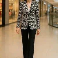 کت تک زبرا پلنگی