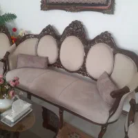 مبل استیل با بهترین چوب جنس عالی|مبلمان خانگی و میز عسلی|گلپایگان, |دیوار