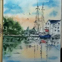 تابلوی آبرنگ ۳۰*۴۰