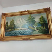 تابلو منظره رنگ روغن|تابلو، نقاشی، عکس|رباطکریم, نصیرشهر|دیوار