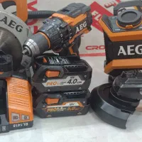 دریل مینی پمپ باد بشقابی ،ست 7تیکه aeg