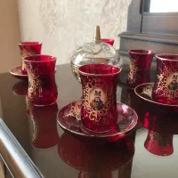 چای خوری شاه عباسی ۶ عدد به همراه نعلبکبی