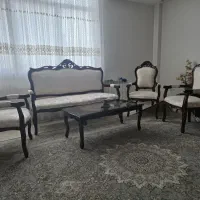 مبل ۷ نفره چوب راش در حد نو