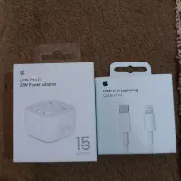کابل و کلگی شارژر آیفون ۱۵ اورجینال