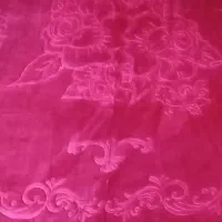 پتو زمستانه تک رنگ  گل برجسته زنبق الوان