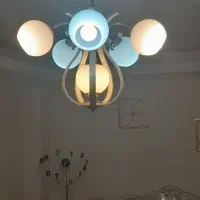 لوستر ۶ شاخه چوب فلزی|لوستر و چراغ آویز|تهران, امیر بهادر|دیوار