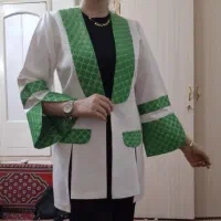 مانتو مجلسی سفید کتی بارونی شومیز شلوار تیشرت