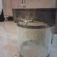 سطل و جا دستمال سیلور طرح گوزن