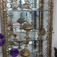 بوفه و گلدان وساعت برنجی