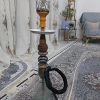 دوعدد قلیون چوبی وفلزی