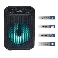 اسپیکر باند بلوتوثی فلش خور رم خور رقص نور ۷ رنگی