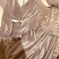 ست شومیز شلوار پلیسه مجلسی