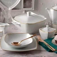 سرویس چینی ۱۲ نفره لورین ۸۵ پارچه کاملا نو