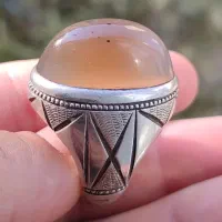 انگشتر نقره دست ساز احمد ری سنگ جز یمن