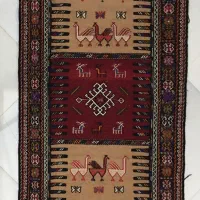 گلیم سفره و پادری دستبافت|گلیم، جاجیم، گبه|شیروان (خراسان), |دیوار