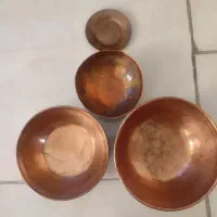 سه عدد کاسه مسی از بزرگ به کوچک یک عدد نعلبکی|کلکسیون اشیاء عتیقه|تهران, تهرانسر شرقی|دیوار