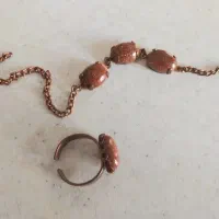 دستبند و انگشتر مسی