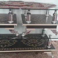 میزعسلی کنده کاری وآینه ومیز
