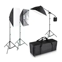 کیت نور پردازی سافت باکس 3 تیکه کامل و 5 عدد لامپ